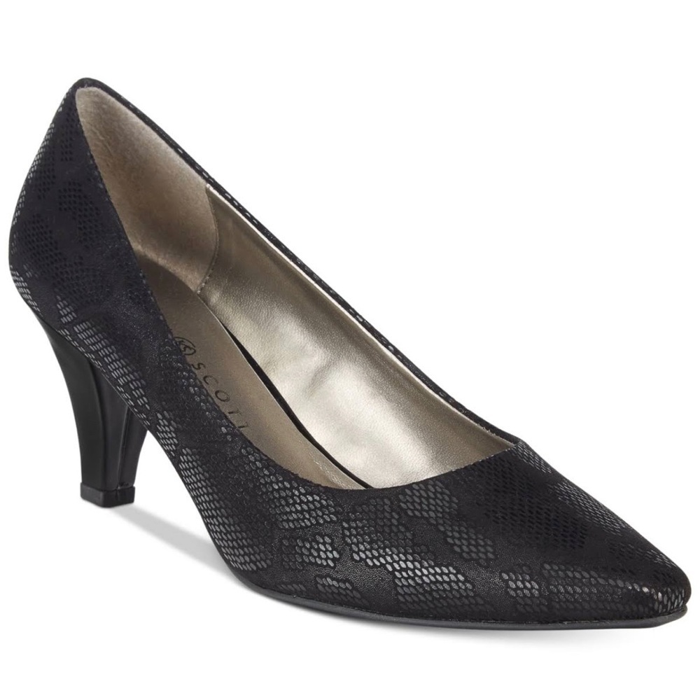 Karen Scott Meaggan Pumps Size 8.5 Women’s Shoes Heels Black Lace Pattern New